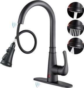 touchless kitchen faucet cobbe pull down kitchen sink faucet with sprayer, motion sensor black