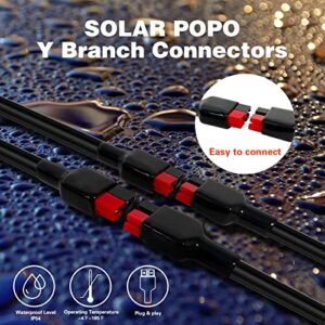 SOLAR POPO Solar Panel Connectors Y Branch Parallel Adapter Cable, 2 in 1 Solar Cable with Reverse Current Protection for Anderson Portable Power Stations Solar Generators Camping RV