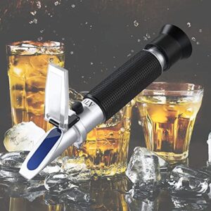 Alcohol Refractometer, ATC Alcohol Refractometer with 0-80% Alcohol Measurement Range for Liquor and Spirits. Like Whiskey, Brandy, Vodka, etc.