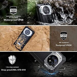 OUKITEL WP19 [21000mAh Battery] Rugged Smartphone Unlocked, 64MP Camera Night Vision Mobile Phones 8GB+256GB IP68 Waterproof Cellphone, Android 12 Cell Phone, 6.78" HD+ Dual SIM 4G Smartphones OTG/NFC