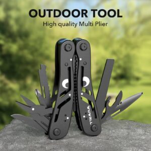 Multitool 26-in-1 Stainless Steel Multi Tools ，Pliers Pocket Knife with Heavy Duty Pliers Screwdriver Sleeve, Replaceable Bits Multitools for Outdoor, Survival, Hiking, Gift，Camping with Nylon Sheath