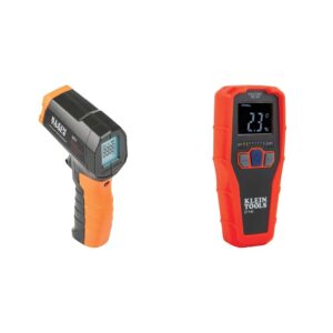 klein tools ir1 infrared thermometer + klein tools et140 pinless moisture meter