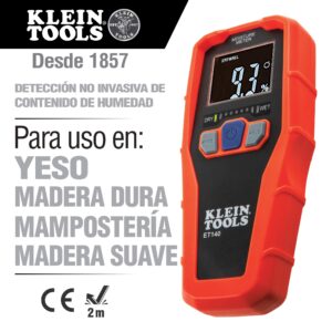 Klein Tools IR1 Infrared Thermometer + Klein Tools ET140 Pinless Moisture Meter