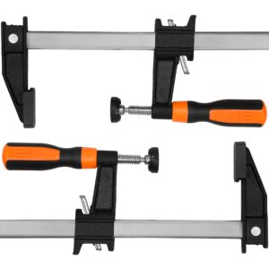 WEN 6530 6-Amp Electric Hand Planer, 3-1/4-Inch & 10236F2 Quick-Adjust 36-Inch Steel Bar Clamps with 2.5-Inch Throat and Micro-Adjustment Handle, Two Pack