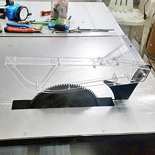 Stand Table Saw Protective Cover Universal Anti Dust Case Clear Plastic Guard With Dispensing Knife Universal for 7-12 Inch Table Saw & Other Saws Woodworking Safety Shell