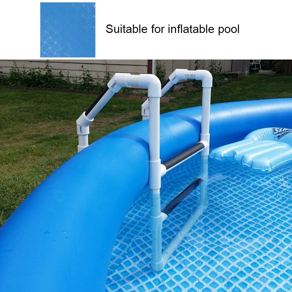 Swimming Pool Ladder Mat - 40"x40" Pool Ladder Mat for Above Ground Inground Inflatable Pools - Pool Ladder Pad - Pool Step Mat - Pool Liner Protection Cushion for Stairs Blue