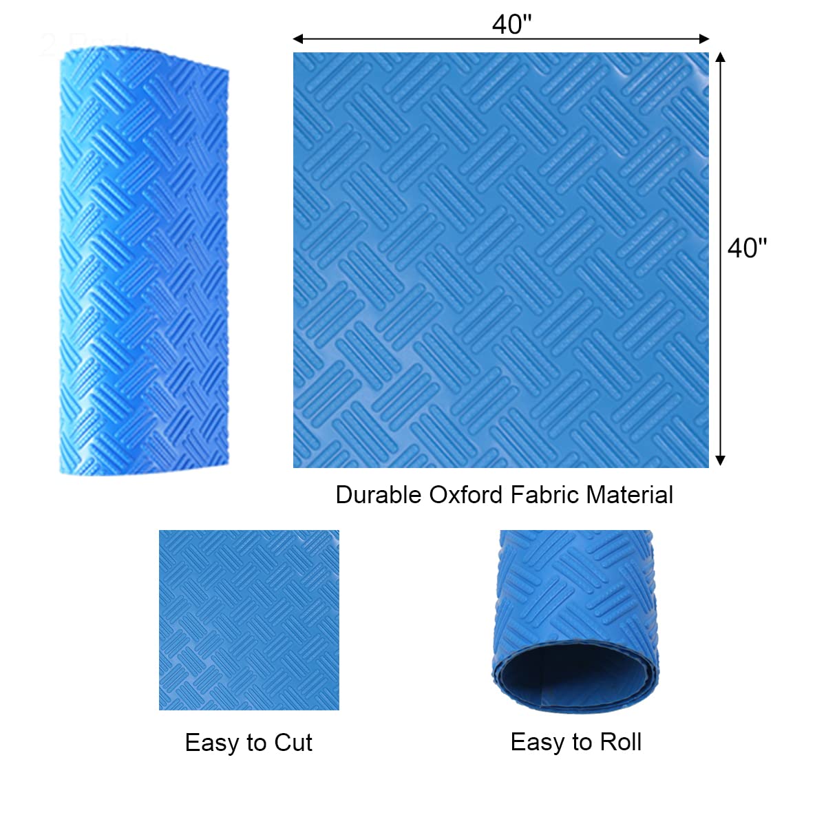 Swimming Pool Ladder Mat - 40"x40" Pool Ladder Mat for Above Ground Inground Inflatable Pools - Pool Ladder Pad - Pool Step Mat - Pool Liner Protection Cushion for Stairs Blue