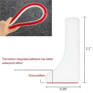 QYDKWK 59 Inch Shower Water Dam Shower Threshold Silicone Water Barrier Self-Adhesive Shower Water Stopper Splash Guard Keeping Dry and Wet Separation for Bathroom and Kitchen