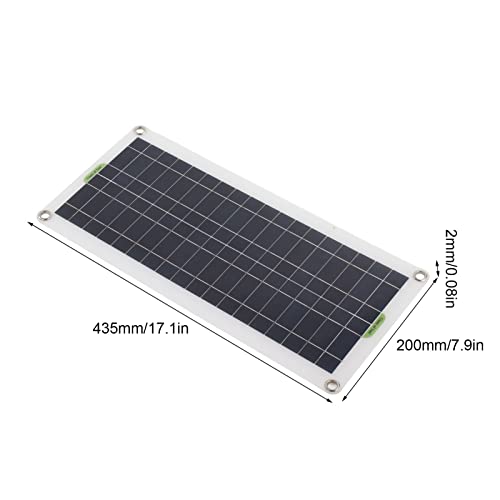FOUF 30W Portable Solar Panel, 12V Off Grid Solar Panel Connector Kit and 30A Charge Controller for Car RV Marine Boat 12 Volt Battery, Solar Cell Solar Charger Kit for 12V Car RV Boat Marine Trailer