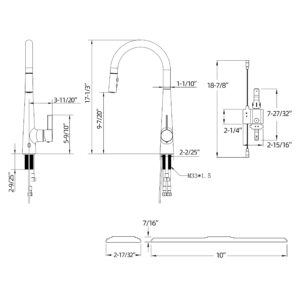 IMHOMII ‎E8305xxxxx Touchless Kitchen Faucet with Pull Down Sprayer, Motion Sensor Activated Smart Kitchen Sink Faucets,Hands Free Brass Kitchen Taps 360 Degree Swivel High Spout, Chrome