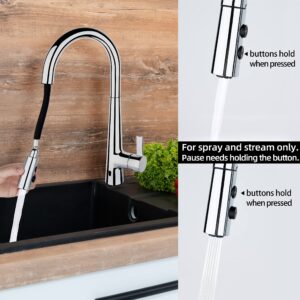 IMHOMII ‎E8305xxxxx Touchless Kitchen Faucet with Pull Down Sprayer, Motion Sensor Activated Smart Kitchen Sink Faucets,Hands Free Brass Kitchen Taps 360 Degree Swivel High Spout, Chrome