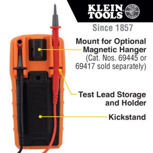 Klein Tools MM420 Digital Multimeter, Auto-Ranging TRMS Multimeter, 600V AC/DC Voltage, 10A AC/DC Current, 50 MOhms Resistance