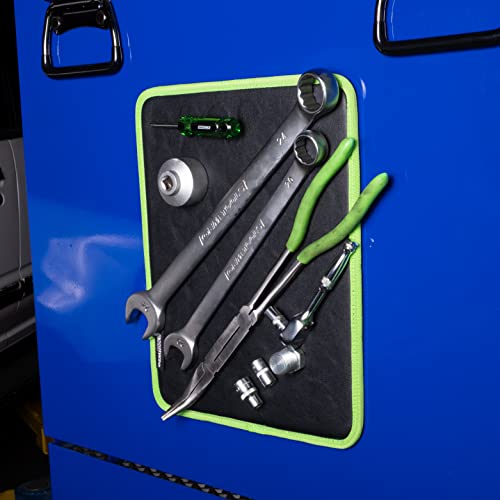 OEMTOOLS 25131 Magnetic Tool Pad, Green and Black Flexible Magnetic Tool Holder, Magnet Trays For Mechanic Work, DIY Projects, Repairs, and More