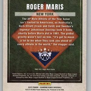 2022 Panini Diamond Kings #9 Roger Maris New York Yankees Baseball Trading Card