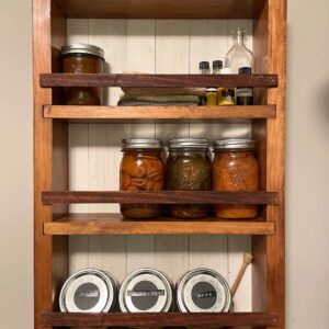 Mansfield Cabinet No. 101 - Solid Wood Spice Rack Cabinet Antique White/Mustard Yellow