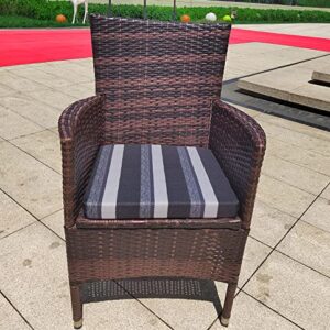 Oudoor Cushions For Patio Furniture 17x17in Waterproof Outdoor Chair Cushions Set Of 4 High-Density Sponge Filling,Seat Cushions With Ties For Garden Seat Chair Wicker Chair Wooden Chairs Etc.