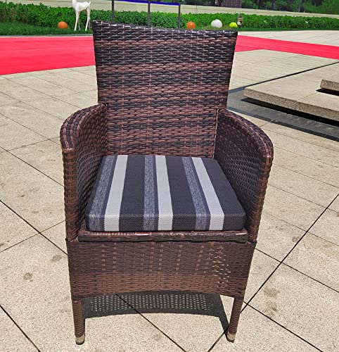 Oudoor Cushions For Patio Furniture 17x17in Waterproof Outdoor Chair Cushions Set Of 4 High-Density Sponge Filling,Seat Cushions With Ties For Garden Seat Chair Wicker Chair Wooden Chairs Etc.