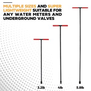 HOMESTEAD 28-Inch Water Meter Key with wide T handle, Comfortable Grip and U-shaped Head