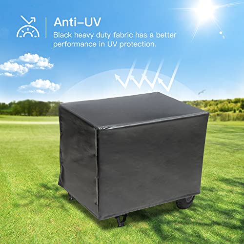 Fadedstop Generator Covers Heavy Duty Waterproof 32"L x 24"W x 24"H UV-Resistant Generator Covers for Portable Generators 5000-10000 Watt Black