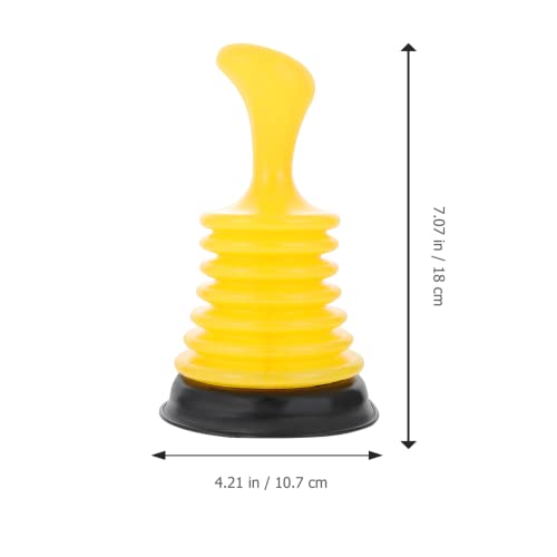 VILLCASE Mini Sink Plunger with Ergonomic Handle, Kitchen Drain Plunger, 4.2 x 4.2 x 7, Suction Power to Unclog Slow Sinks, Drains, Tubs, Showers, Yellow 2- pack