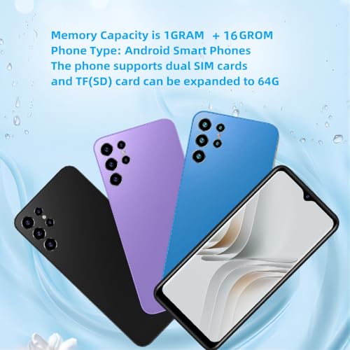 6.52inch Screen ，Reno5Pro+，Unlocked Cell Phone，1GB RAM 16GB ROM，Supports 3GWCDMA : 850/2100MHZ SIM Card Frequency Band，Front and Rear Camera ，Android Smartphone（Blue）