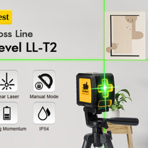 Globest Self-Leveling Laser Level, 100Ft/30M Green Cross Line Laser Level, Lazer Level 2 line laser for Construction and picture hanging, IP54 Waterproof, 360° Magnetic Base and Battery Included