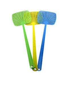 dependable industries 3 pack bug & fly swatter extra long handle indoor outdoor 17.4" long