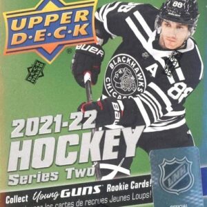 2021/22 Upper Deck Series 2 Hockey HUGE EXCLUSIVE Factory Sealed Blaster Box with YOUNG GUN ROOKIE Card! Look for 50 NEW Young Gun Rookies Including Lucas Raymond, Moritz Seider & Many More! WOWZZER!