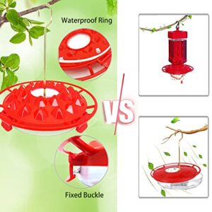Hummingbird Feeders for Hanging Outdoors Sealed and Leak-Proof Easy to Clean and Fill 20 Feeding Ports for More Hummingbirds Easy to Install on Bird Feeder Pole Deck Patio Garden