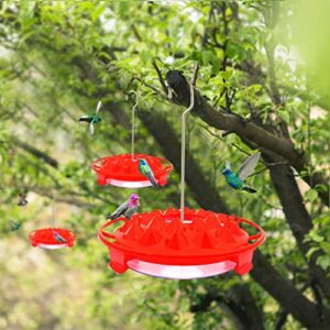 Hummingbird Feeders for Hanging Outdoors Sealed and Leak-Proof Easy to Clean and Fill 20 Feeding Ports for More Hummingbirds Easy to Install on Bird Feeder Pole Deck Patio Garden