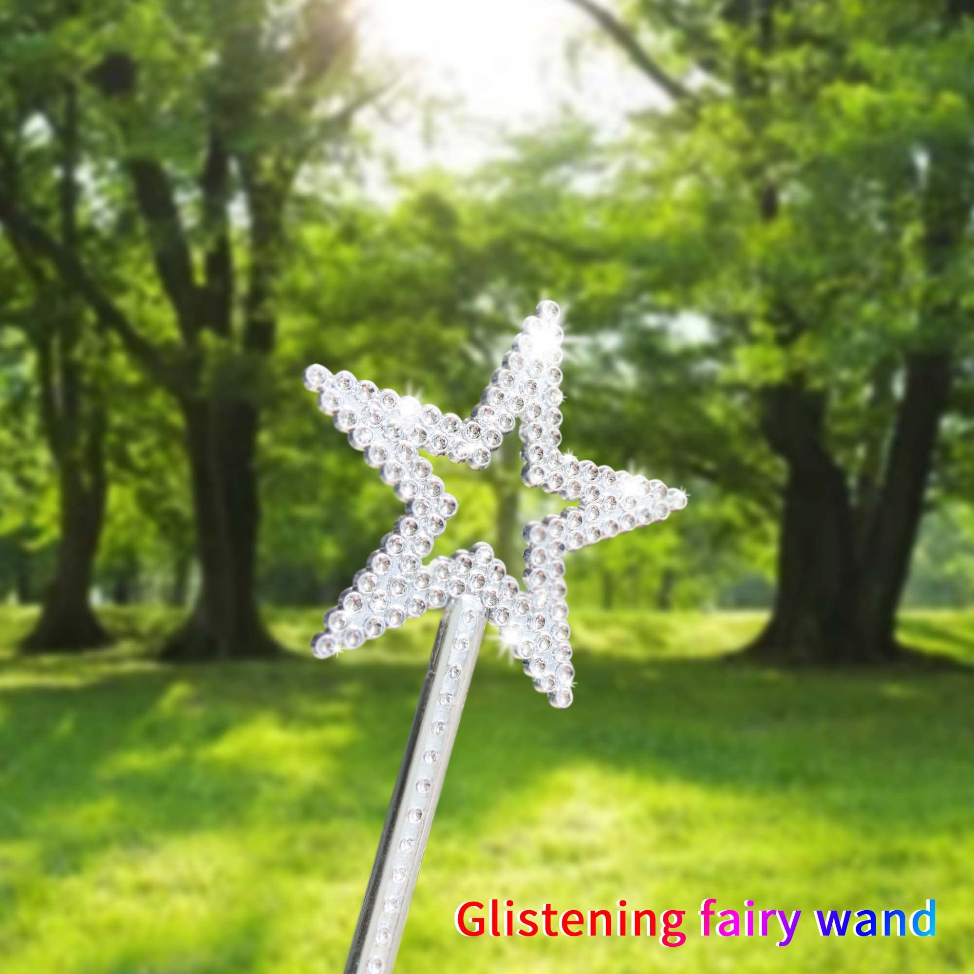 KOMIDK 13 Inches Fairy Wand Star Wand Princess Angel Wand for Birthday Party Wedding Christmas Cosplay