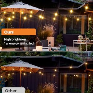 XMCOSY+ Patio Lights, 49Ft Smart Outdoor String Lights RGBW, 15 LED Bulbs, APP & WiFi Control, Compatible with Alexa, IP65 Waterproof String Lights for Outside, Color Changing Outdoor Patio Lights