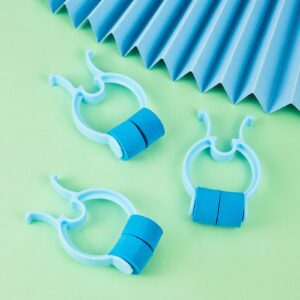 60 Pieces Nose Stop Clips Nose Nasal Stopper Clips Plastic Foam Nose Clips for Accidental or Emergency Condition (Blue)