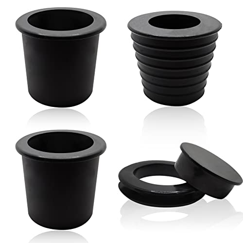 Patio Table Umbrella Hole Rings, 4 Pcs Silicone Patio Table Umbrella Hole Ring, and Cap Set, Umbrella Cone Wedge Plug for 2 to 2.5 Inch Patio Table Hole Opening and 1.5 Inch or Smaller Umbrella Pole