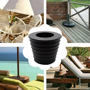 Patio Table Umbrella Hole Rings, 4 Pcs Silicone Patio Table Umbrella Hole Ring, and Cap Set, Umbrella Cone Wedge Plug for 2 to 2.5 Inch Patio Table Hole Opening and 1.5 Inch or Smaller Umbrella Pole