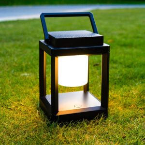 solar lantern outdoor light, solar lanterns outdoor waterproof hanging lamps portable rechargeable led nightstand table lamp for garden patio yard lawn and tabletop