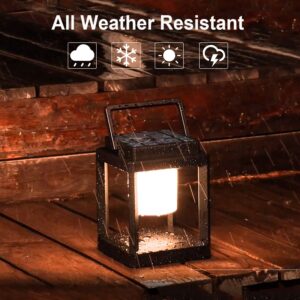 Solar Lantern Outdoor Light, Solar Lanterns Outdoor Waterproof Hanging Lamps Portable Rechargeable LED Nightstand Table lamp for Garden Patio Yard Lawn and Tabletop