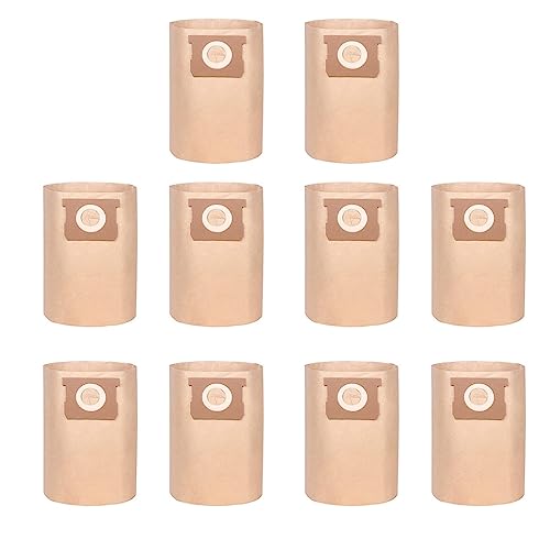 TopHinon 10 Pack 19-3100 Disposable Filter Bag Compatible with Stanley Vacuum Cleaner SL18115, SL18115P, SL18116, SL18116P,Collection Vacuum Bags5-6 Gallon