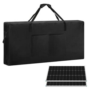 yoyong solar panel storage bag, carry bag for rv solar panel kits portable solar panel carrier protective case black - 50" x 5.1"x 29"