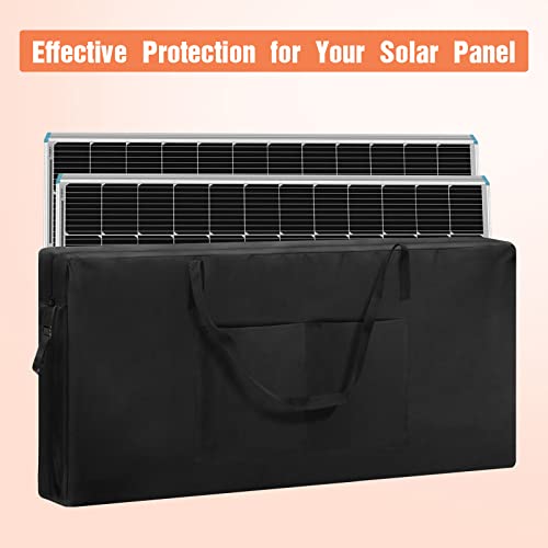 Yoyong Solar Panel Storage Bag, Carry Bag for RV Solar Panel Kits Portable Solar Panel Carrier Protective Case Black - 50" X 5.1"X 29"