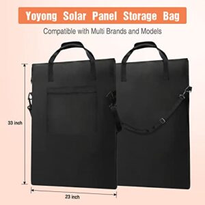 Yoyong Solar Panel Storage Bag, Carry Bag for Jackery 100W Solar Panel Kit Portable Solar Panel Carrier Protective Case, Can Hold 2 Panels - 23" X 33"