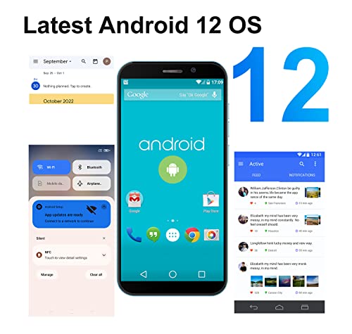 DOOGEE X97 Android 12 Smartphone,6.0" HD Screen,Dual 4G Unlocked Android Phones,AI Double Camera,Triple Card Slots,4200mAh Battery,3GB+16GB Unlocked Phones,Face Unlock Phone-Green