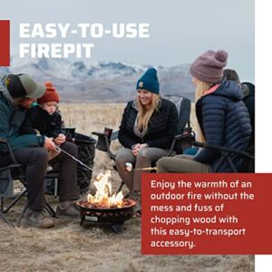 Camp Chef Juniper Fire Pit - Portable & Propane Campfire Pit with Foldable Legs & Lava Rocks - Comes with a Carry Bag - 24"