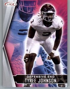 2022 sage high series silver #98 tyree johnson texas a&m rc rookie football trading card