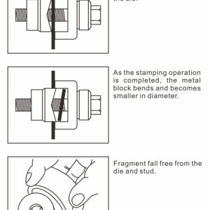 AMZCNC Manual Knockout Punch Kit, Heavy Duty Metal Sheet Knock Out Box Hole Cutter Conduit Punch Driver Die Set ((Conduit Hole Size) 1/2"~1-1/4" Knockout Punch kit)