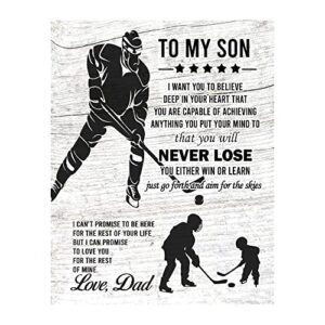 win or learn - hockey motivational wall art, inspirational typographic sports wall decor print ideal for home decor, boys bedroom decor or living room decor, great keepsake gift, unframed - 11x14