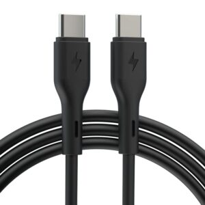 cobossin usb c to usb c cable 3ft, type c charging cord 5a fast charger cable, usbc cable for ipad mini 6, ipad pro 2020, ipad air 4, macbook pro 2020, black