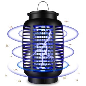 jwseotu bug zapper & attractant - effective 4200v electric mosquito zappers killer - insect fly trap, waterproof for indoor & outdoor - electronic light bulb lamp for backyard, patio, home, plug in