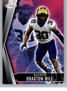 2022 sage high series #165 daxton hill michigan rc rookie football trading card