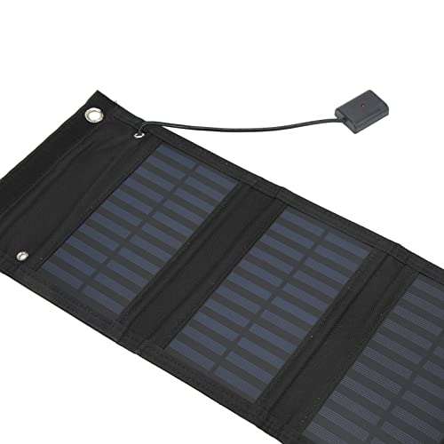 Folding Solar Panel, 25W Solar Panel Folding Pack IP65 Waterproof Anti Oxidation with USB Cable for Surveillance Cameras Laptops